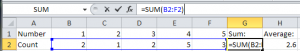 Excel Sum Function